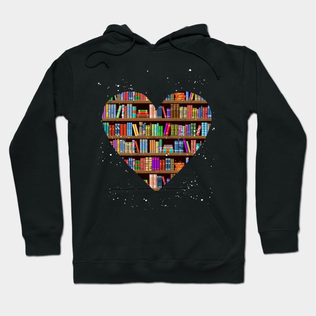 reading love bookshelf Hoodie by ShirtsShirtsndmoreShirts